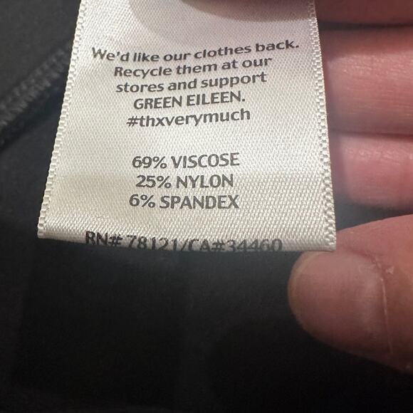 Eileen Fisher Women's Black Ponte Pants With Ankle Zippers, size M - Picture 3 of 7